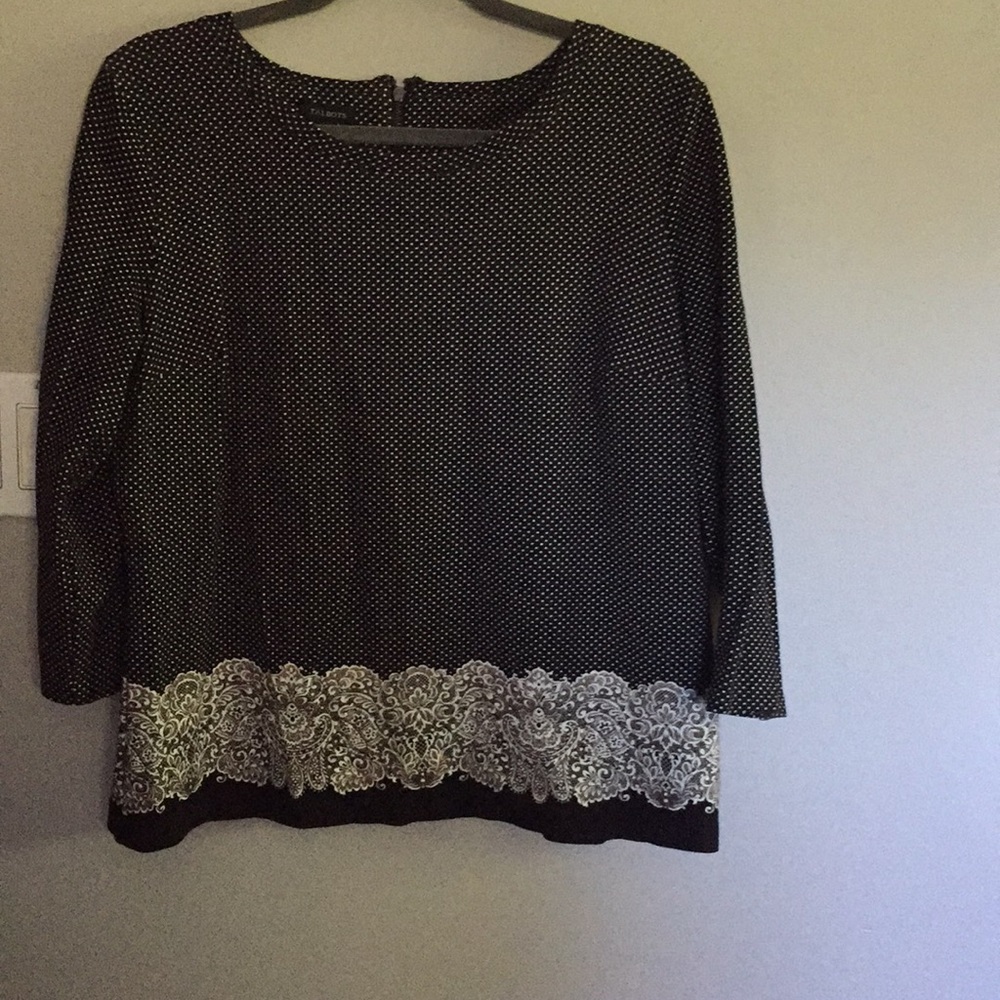 Talbots polka dot quarter sleeve